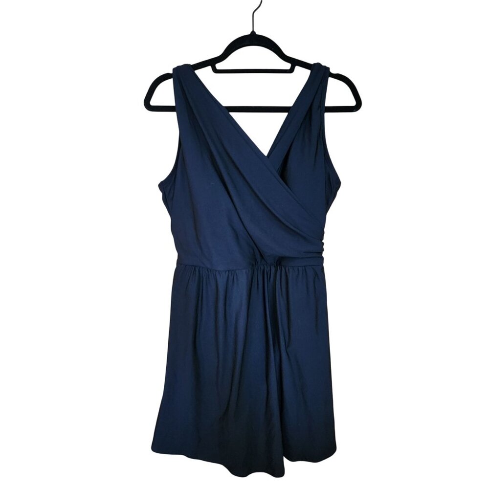 Lands End Womens Black Adjustable Swim Dress With Built-In Bra Size 16W DD